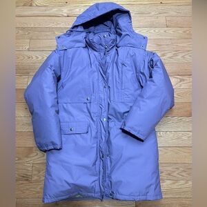 Vintage Hooded Puffer Coat in Lavender